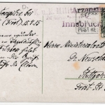 Österreich - Seespitz Post Reutte, Postablage-Ra3 a. AK n. Stuttgart 1915 Zensur