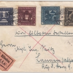 Österreich - 3+8+15+24 Gr. Nibelungen, Eilbrief Klagenfurt - Langensalza 1932
