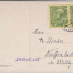 Österreich/Levante - 2x10 Pa. Franz-Joseph, Karte Jerusalem - Neuffen 1910