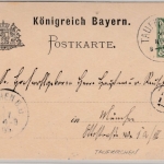 Bayern - Taufkirchen 1895, K1 a. 5 Pfg. GA-Karte n. München