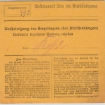 Bayern - 20 Pfg. Ludwig, Paketkarte/Soldatenpaket Ramsau - Freising 1918