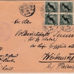 DR - 6x5 Pfg. Korbdeckel/Dienst, Brief Bad Reichenhall - Weihenstephan 1928