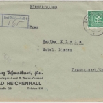 All.Bes./Kontrollrat - 84 Pfg. Ziffer, Einschreibebrief Bad Reichenhall 1947 n.