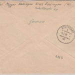 All.Bes. - Esslingen 31.1.46, Gebühr bezahlt, Oval-Stpl. a. Einschreibebrief n.