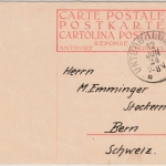 DR/Schweiz - Unterboihingen 1924, K1 a. 20 a. 25 Rp. GA-Karte/A-Teil n. Bern