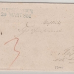 Württemberg - Geislingen 20 MART (1)851, blauer L2 a. Francobrief n. Pfahlbronn