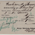 Württemberg - 1 Kr. GA-Karte m. Überdruck/Formularaufbrauch, Würmlingen 1888