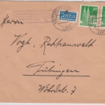 Bizone - (14b) Hirschau ü. Rottenburg (Neckar), Landpost-Ra2 a. Brief 1951 n.