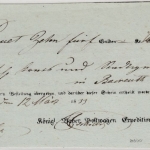 Bayern - Bamberg Fahrpost-Aufgabeschein (Ortsvordruck) n. Bayreuth 1833