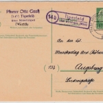 BRD - (14b) Tigerfeld ü. Münsingen, Landpost-Ra2 a. GA-Karte n. Augsburg 1960