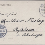 Baden-Württemberg - Pforzheim, Untere Au m. Stadtkirche, sw-AK/gebläut - 1905