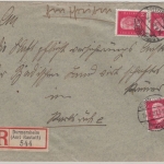 DR - 3x15 Pfg. Hindenburg, Einschreibebrief Durmersheim - Karlsruhe 1930