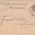 DR - Gernsbach (Murgthal) 1886, KOS a. 5 Pfg. GA-Karte n. Seifhennersdorf