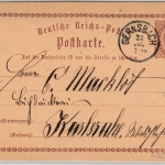 DR - Gernsbach (1872), K1 a. 2 Kr. GA-Karte n. Karlsruhe