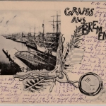 Bremen - Gruss aus Bremen, sw-AK gelaufen 1899