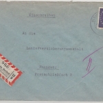 BRD - Klein Berkel ü. Hameln, Poststelle I, Einschreibebrief n. Hannover 1961