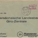 All.Bes. - Elze 9.7.45, Gebühr bezahlt, roter L2 a. Brief n. Hannover