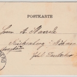 Niedersachsen - Hameln, Am Lachsfang - farb. Passepartout-AK, gelaufen 1901