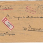 All.Bes. - Bleicherode 22.11.45, Gebühr bezahlt, Ra1 a. Einschreibebrief n.