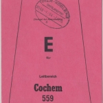 BRD - Überlandpost Trier - Koblenz 0550-1/04, Leitzettel/Leitbereich Cochem 1975