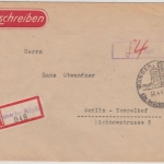 All.Bes. - Wangen 30.4.47, Gebühr bezahlt, Ra2 a. Einschreibebrief n. Berlin