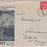 DR - Isny 1934, K1 a. illustr. "Tourismus"-Kuvert n. Seltmanns