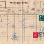 BRD - 7961 Hoßkirch, frank. Überweisungsliste (Zustelliste), Aulendorf 1969