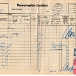 BRD - 7961 Fleischwangen, frank. Überweisungsliste (Zustelliste), Aulendorf 1969