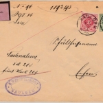 Württemberg - 5 Pfg. Dienst-GA-Umschlag + Zusatz/Nachnahmebrief Saulgau 1893 n.