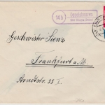 BRD - (14b) Oggelsbeuren ü. Ehingen, Landpost-Ra2 a. Brief n. Frankfurt 1953