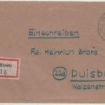 All.Bes. - Linz (Rhein) 15.4.46, Gebühr bezahlt, Ra1 a. Einschreibebrief n.