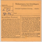 DR - Altena 1943, 165 Pfg. AFS Paketkarte/Selbstbucher (Lennewerk) n. Undorf