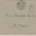 All.Bes. - Hagen (Westf.) 1, ...Rpf bezahlt, Ra2 a. Ortsbrief 16.3.46