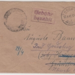 All.Bes. - Hagen (Westf.) 2, 27.4.46, Gebühr bezahlt, Ra2 a. Ortsbrief