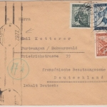 Österreich - 50+6+4 Gr. Landschaften, Zensurbrief Leibnitz - Furtwangen 1946