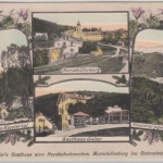 Österreich - Gutenstein, Gasthaus Galler, Mehrbild-Farb-AK, gelaufen 1924