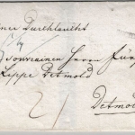 Bayern - Buchloe R3 (ca. 1825), L1 a. Fürstenbrief (Trauerrand !) n. Detmold