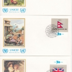 UNO New York - Flaggen 1983, 422/37, einzeln + 4er-Blöcke, 20 Schmuck-FDC