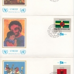 UNO New York - Flaggen 1982, 397/412, einzeln + 4er-Blöcke, 20 Schmuck-FDC