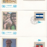 UNO New York - Flaggen 1982, 397/412, einzeln + 4er-Blöcke, 20 Schmuck-FDC