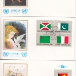 UNO New York - Flaggen 1984, 448/63, einzeln + 4er-Blöcke, 20 Schmuck-FDC