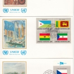 UNO New York - Flaggen 1981, 373/88, einzeln + 4er-Blöcke, 20 Schmuck-FDC