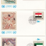 UNO New York - Flaggen 1981, 373/88, einzeln + 4er-Blöcke, 20 Schmuck-FDC