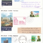 Island - Zuleitungspost LH-Erst-/Sonderflüge 1991, 16 versch. Karten - selten !