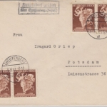 DR - Kunzendorf gräflich ü. Greifenberg (Schles.), Landpost-Ra2 a. Brief 1941
