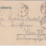 DR - Berlin-Fürstenwalde Bahnpost Zug 8305, Karte v. Woltersodrf 1905 n. Wien