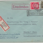 DR - Ziegenhals ü. Eichwalde (Kr. Teltow), Landpost-Ra2 a. Einschreibebrief 1938