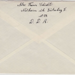 DDR - Neuheim ü. Jütergog, Landpost-Ra2 a. Brief n. Schwäb. Gmünd 1956