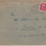 DR - Zossen-Jüterbog Bahnpost Z.323, Brief v. Rehagen - Berlin 1927