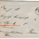 Preussen - Trebbin (ca. 1860), Dienst-Wertbrief n. Berlin, ohne Inhalt